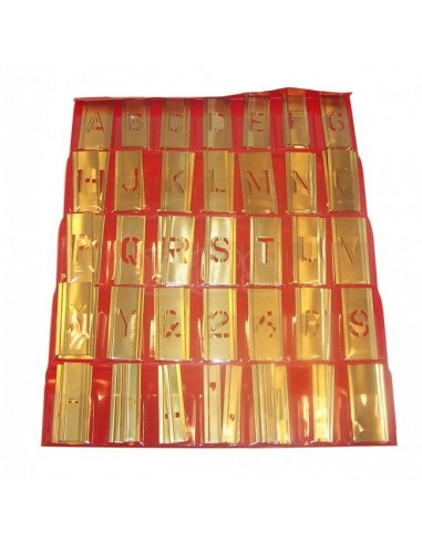 Stencil set brass 76 pcs 76 mm