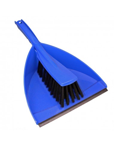 Plastic hand-brush with dust pan
