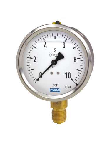 Manometer d63, bottom conn. G 1/4", glycerine filled