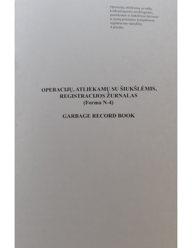 Garbage record book, Form N-4