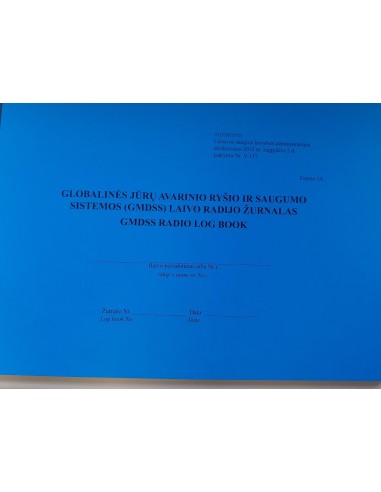 GMDSS Radio log book, Form 3-A