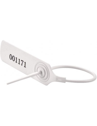 Plastic safety seal, L34cm white...